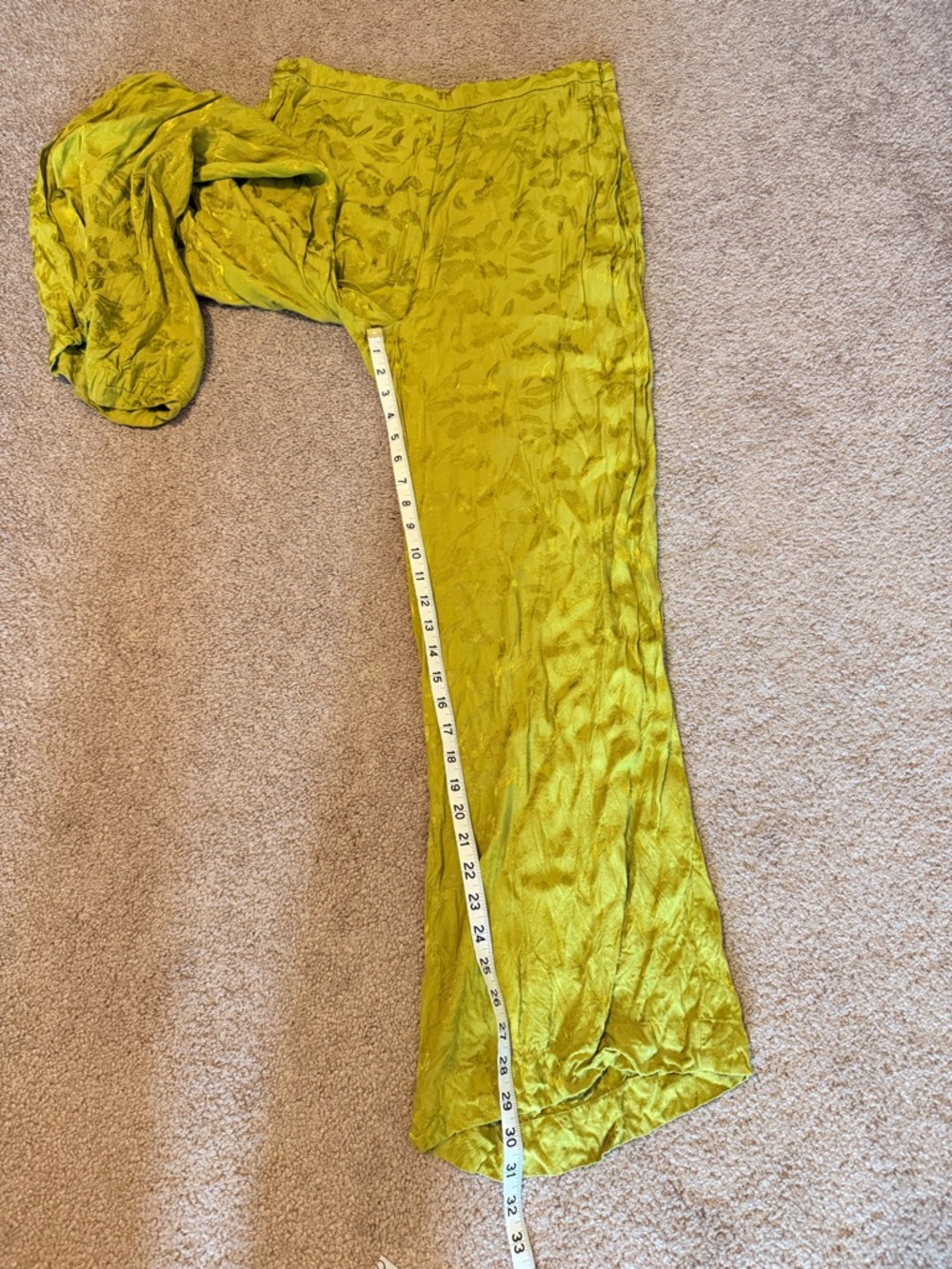 Favorite Daughter Persephone Green The Friday Floral Jacquard Wide Leg Pants 16 - Picture 7 of 8